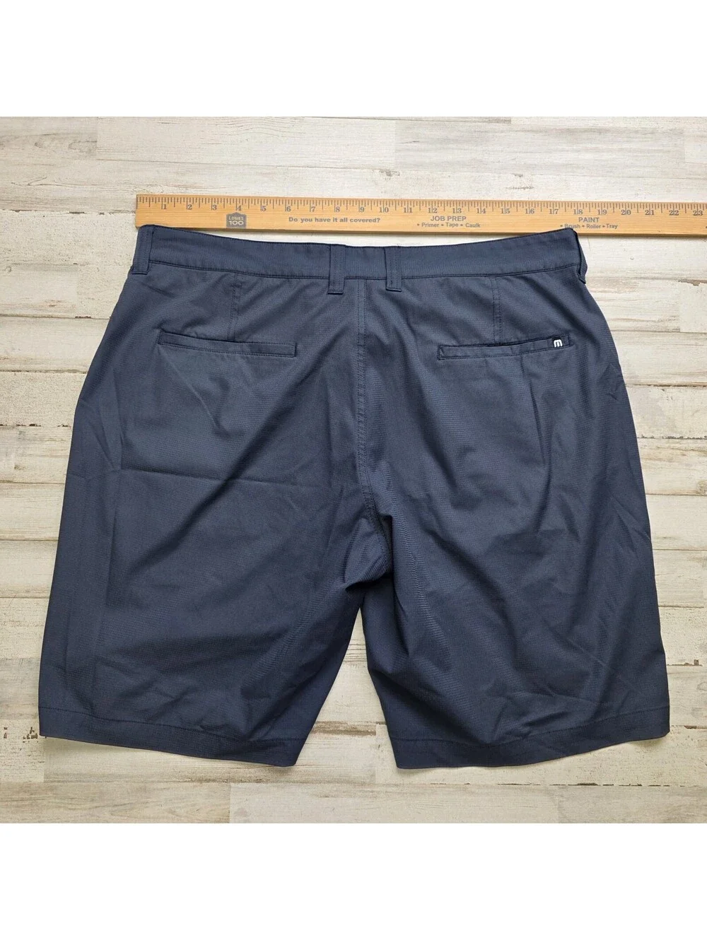 Travis Mathew Men's Golf Performance Shorts Size 36 Polyester Stretch Navy Blue